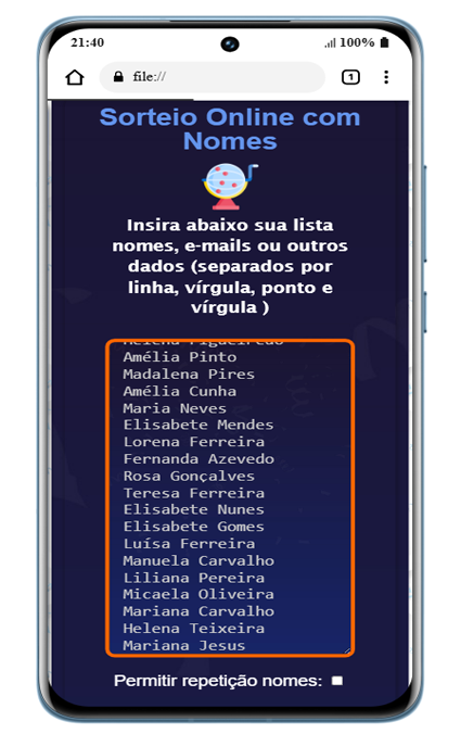 sorteador online
